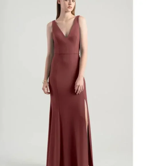 cinnamon rose bridesmaid dresses jenny yoo Champagne Sheath Satin Long Mismatch Bridesmaid Dress Champagne / 2 / A